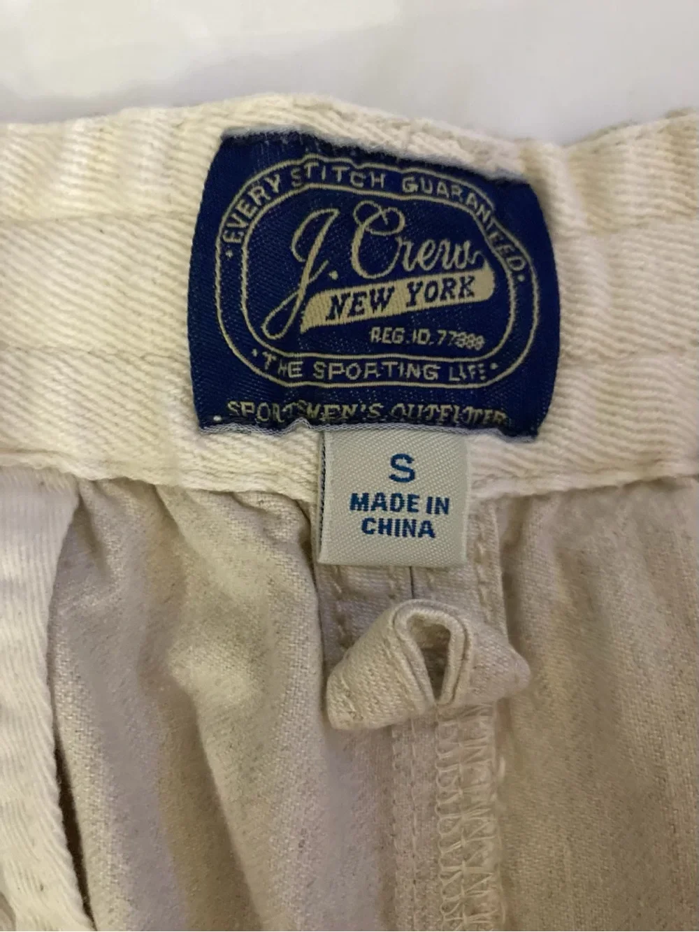 J. Crew Cream Drawstring Athletic Shorts